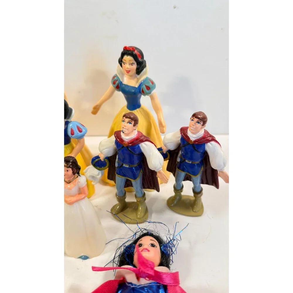 Vintage Snow White Wicked Evil Witch Prince 1990s PVC Figurines Toy Lot
